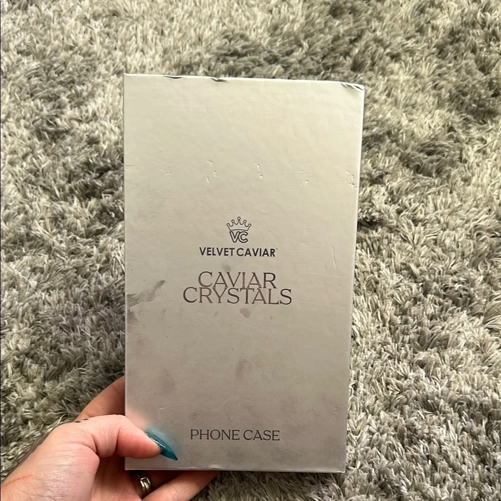 Velvet Caviar Silver Caviar Crystal iPhone 14 Pro Case with Textured Grip